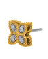aretes Princess Flower en oro amarillo de 18kt con diamantes